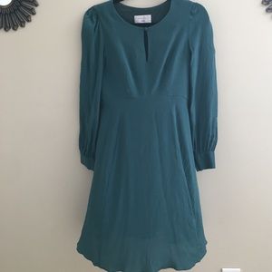 Seraphine Luxe Maternity Green flowing dress